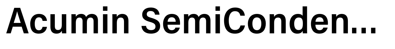 Acumin SemiCondensed Semibold